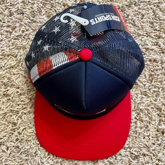 Icon Sports Embroidered United States Country Flag Trucker Hat Cap One Size New - Picture 4 of 6